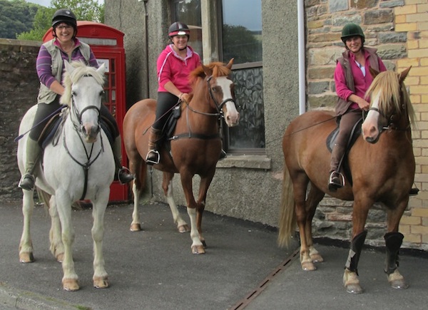 Horse riding.