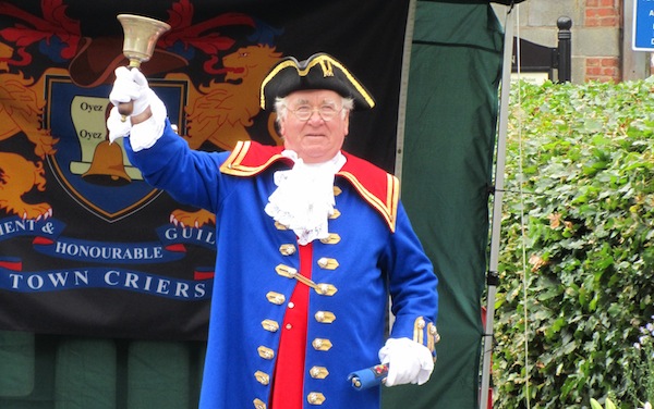 town crier competes in the annual town crier's competition